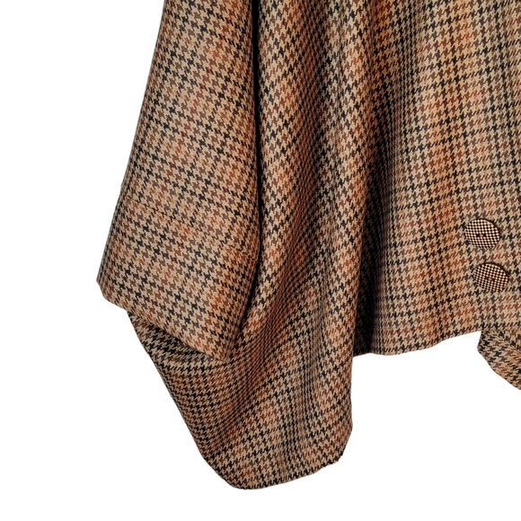 Tethera Greys Hand Made in Scotland Cover Pull Over Cape Sleeves Faux Buttons OS - Picture 7 of 16